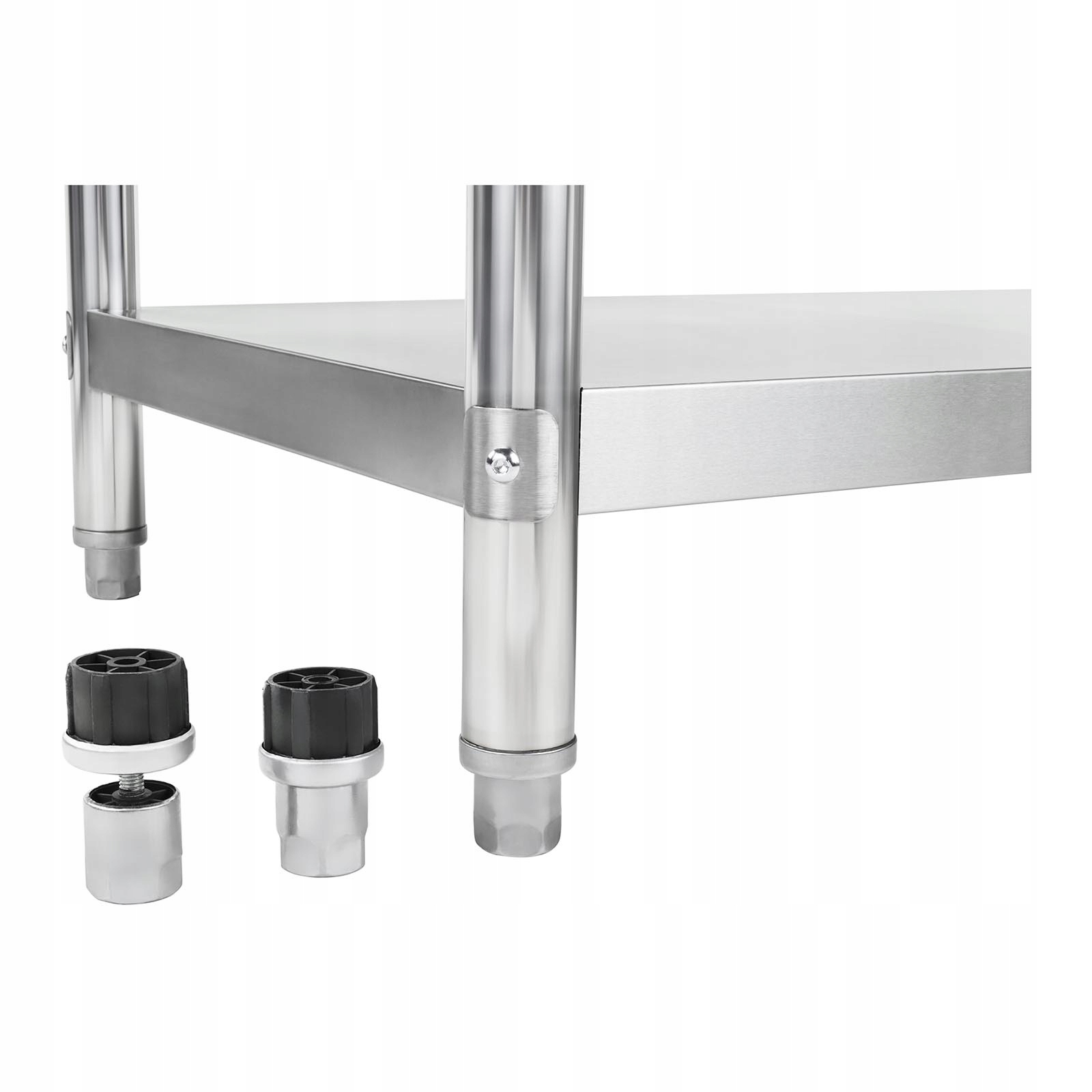 STÓŁ ROBOCZY 100x70 Z RANTEM STAL NIERDZEWNA 95kg Długość 1000 mm