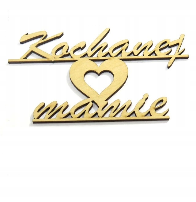 

Decoupage Napis Dekor Kochanej mamie Sklejka KD58