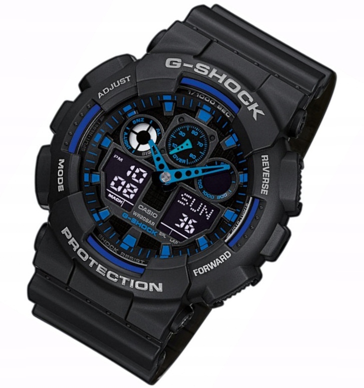 

Zegarek Meski Casio G-shock GA-100 1A2 Grawer +Box