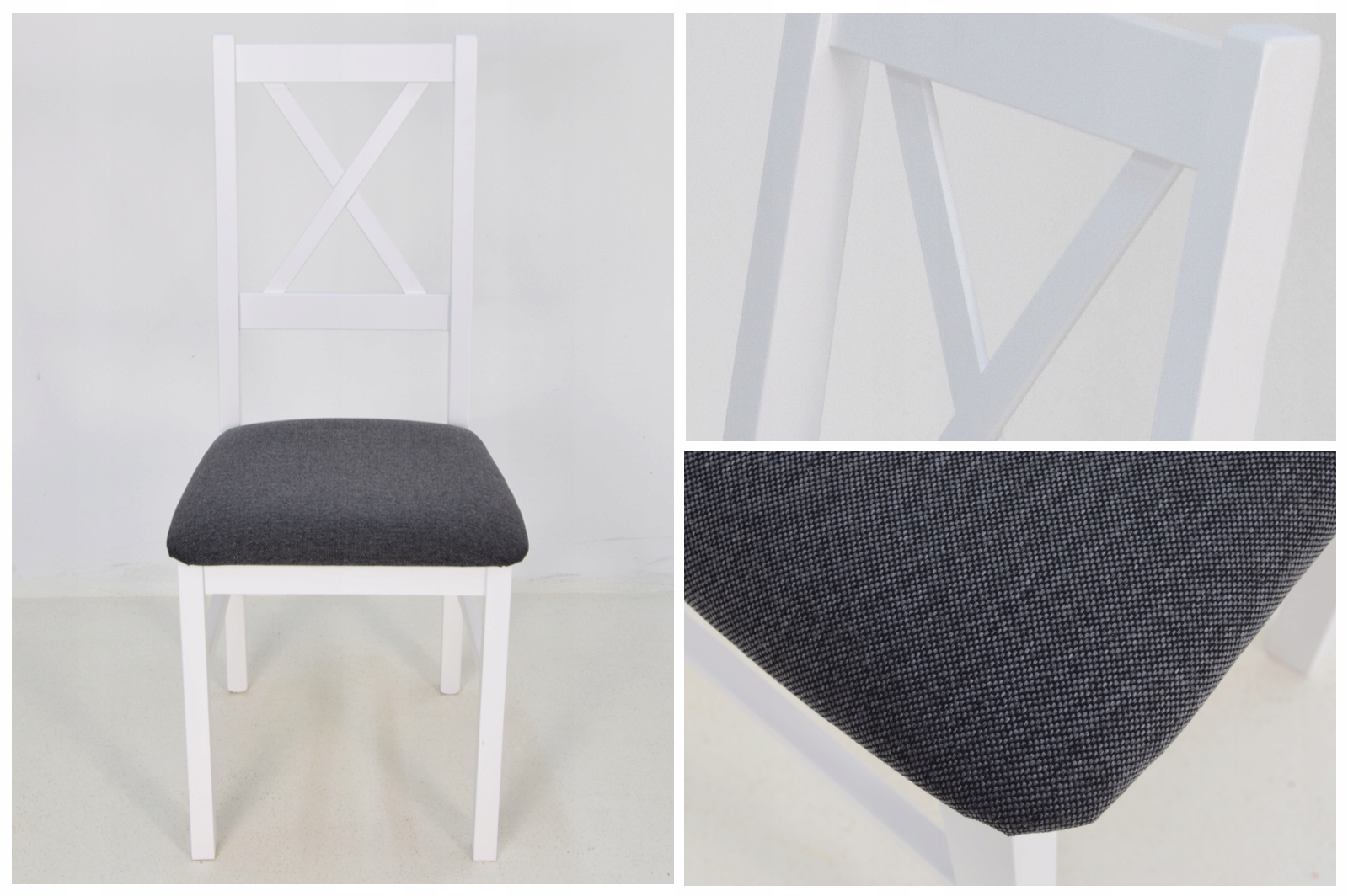 ZESTAW do KUCHNI 4x krzesło i stół ROZKŁADANY Szerokość siedziska 43 cm