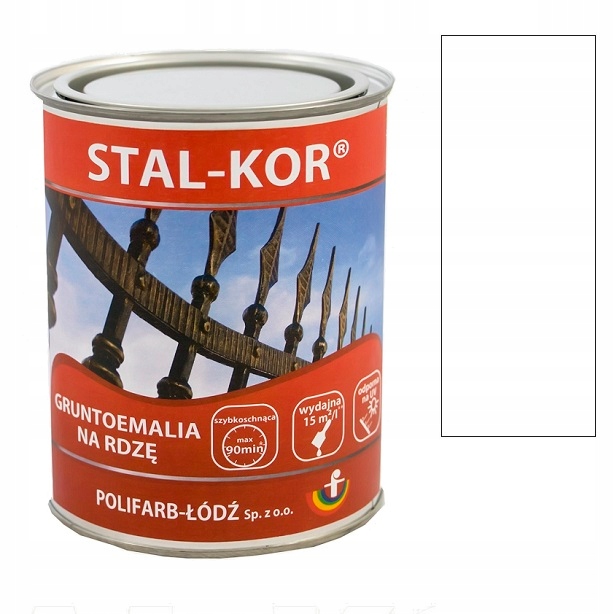 

Stal-kor Gruntoemalia na rdzę 0,8L biała RAL9003