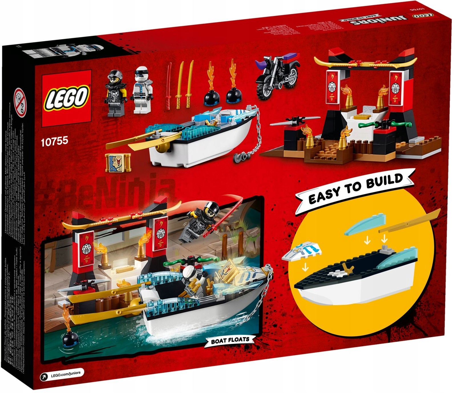 LEGO NINJAGO JUNIORS 10755WODNY POŚCIG ZANE NINJA Marka LEGO