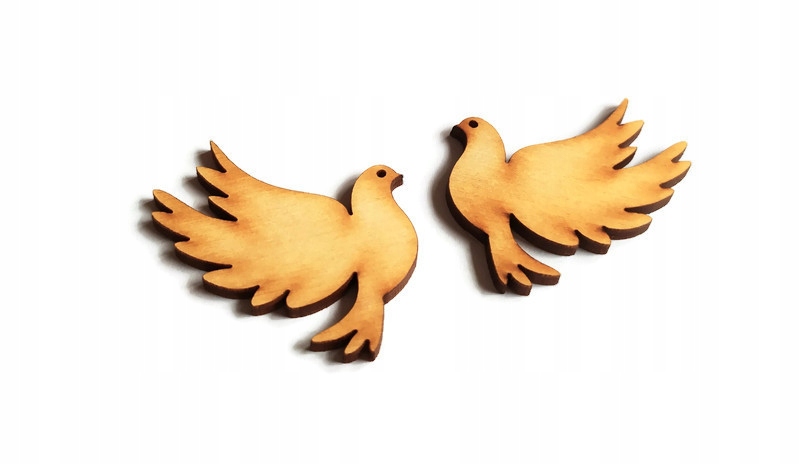 DEKOR GOŁĄBKI ŚLUB SKLEJKA 2 SZT 4,6 x 5 cm WS178