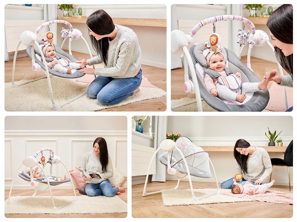 LEŻACZEK BUJACZEK HUŚTAWKA LIONELO RUBEN + MELODIE Szerokość produktu 64 cm