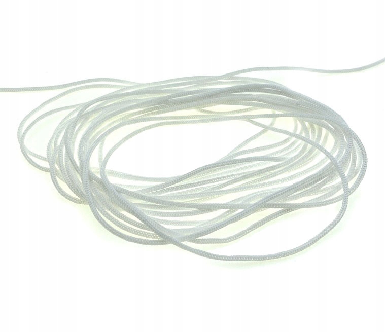 A04 0,8mm Sznurek topliwy poliester 5m Biały