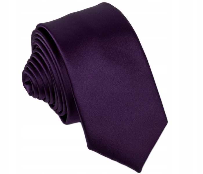 

Mikrofibra Wąski 6cm Gładki Krawat Oberżyna gs37