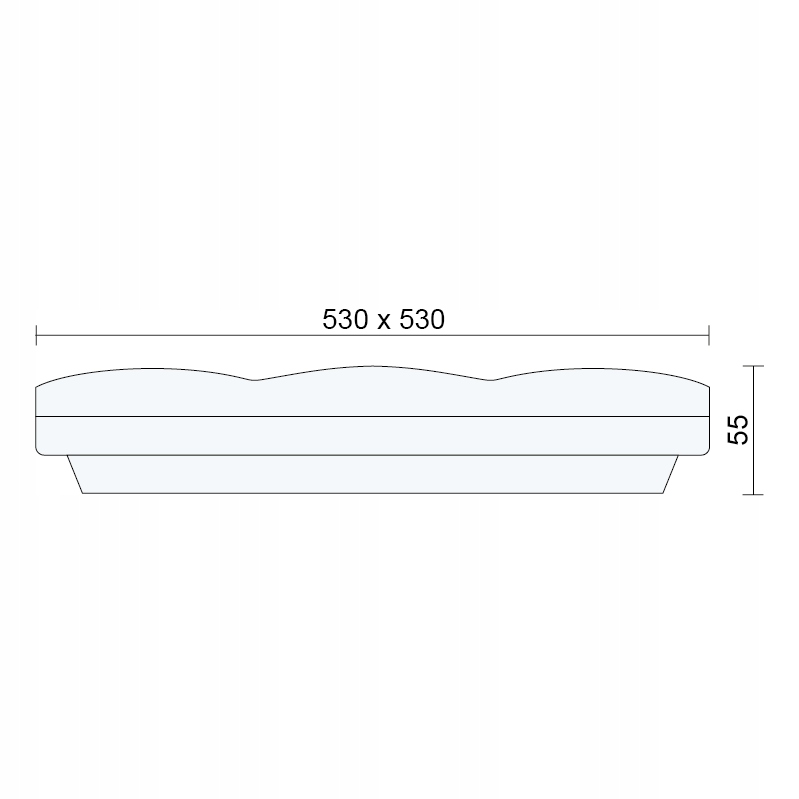 PLAFON LED Lampa sufitowa oprawa IP44 48W ID-SPRD Zasilanie sieciowe
