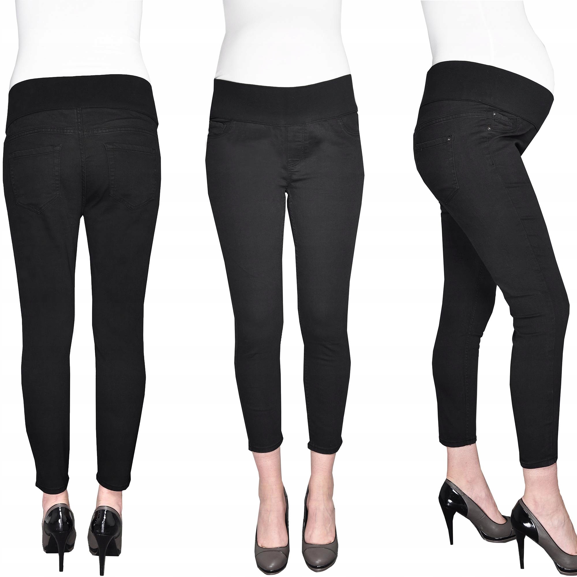 

New Look Ciążowe Czarne Spodnie Jeansy Emi. XL 42