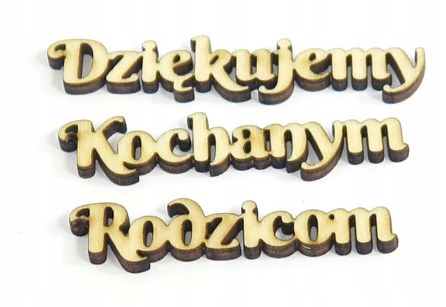 

Napis Decoupage Dziękujemy Kochanym Rodzicom KY50