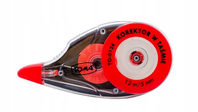 

Korektor w taśmie Toma TO-0124 12m 5mm myszka