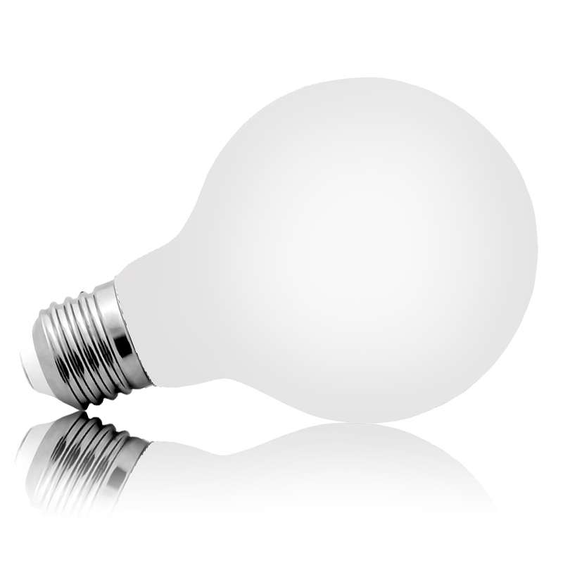 Żarówka LED E27 Filament 8W G80 bańka 8cm MLECZNA