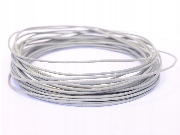 W05 0,5mm Sznurek nylon woskowany 5m jasny Szary