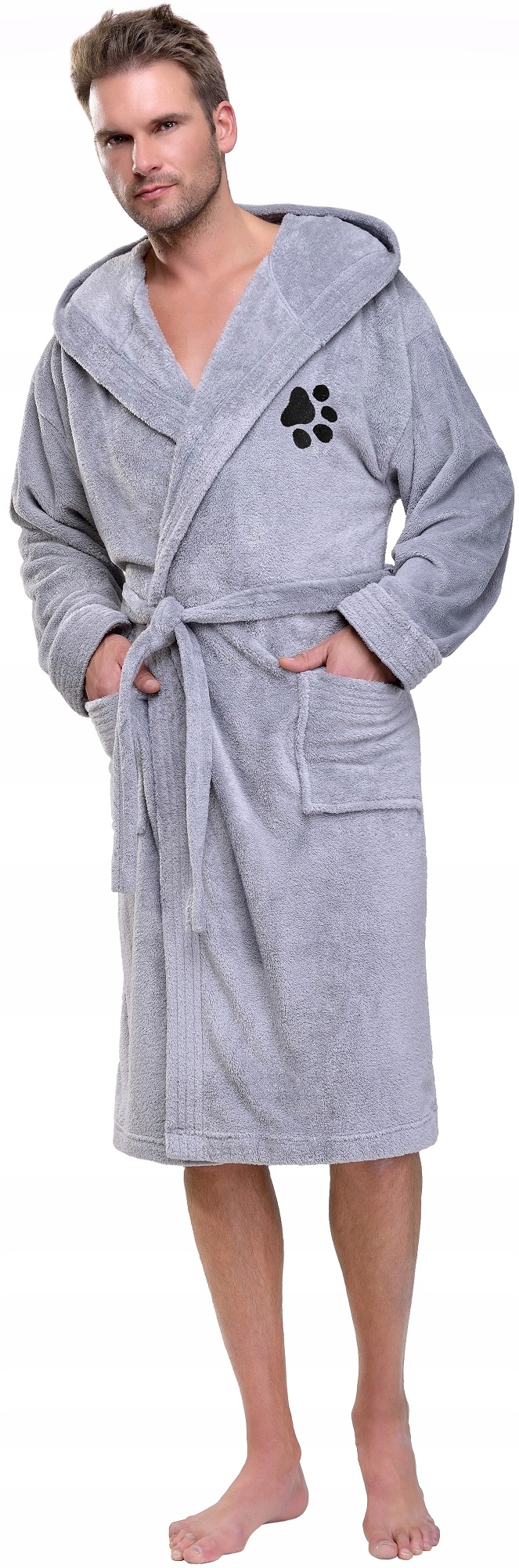 ŁAPKA SPORTOWY WYJĄTKOWY SZLAFROK MĘSKI KAPTUR M Kaptur z kapturem