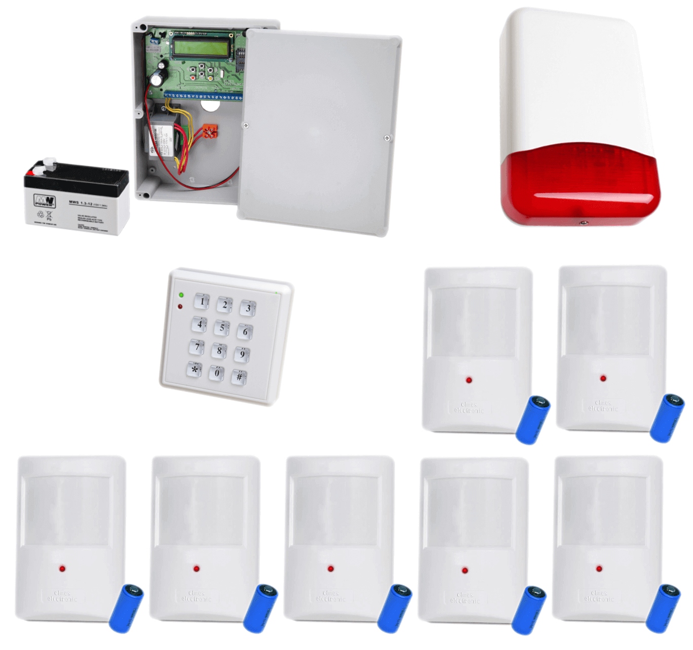 Alarm Do Domu Zestaw 7x Pir Bezprzewodowy Gsm Sms