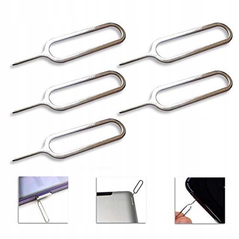 5x KLUCZYK DO WYCIĄGANIA KARTY SIM IGŁA TACKA Pasuje do marki inna marka