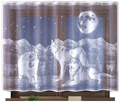 

Firana z kolekcji natura Wilki 250x145cm (gotowa)