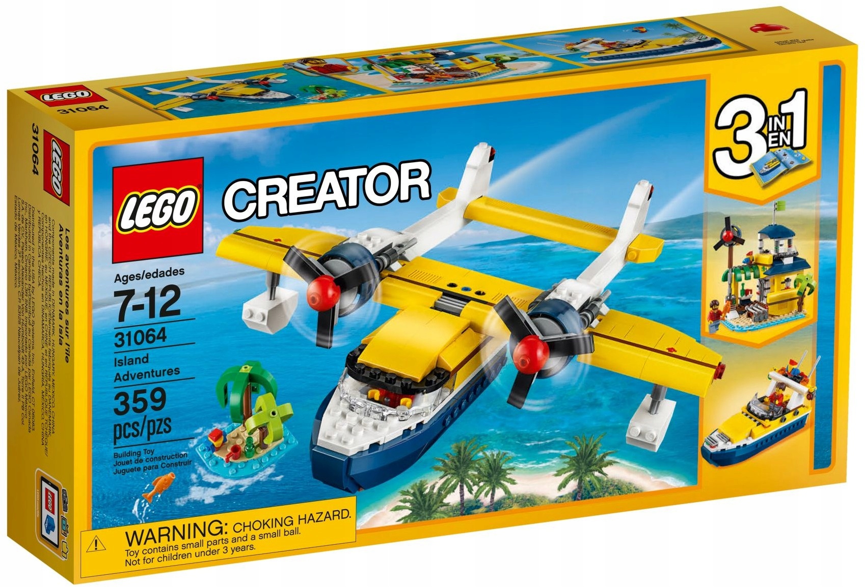 LEGO CREATOR 31064 3W1 HYDROPLAN CHATKA MOTORÓWKA