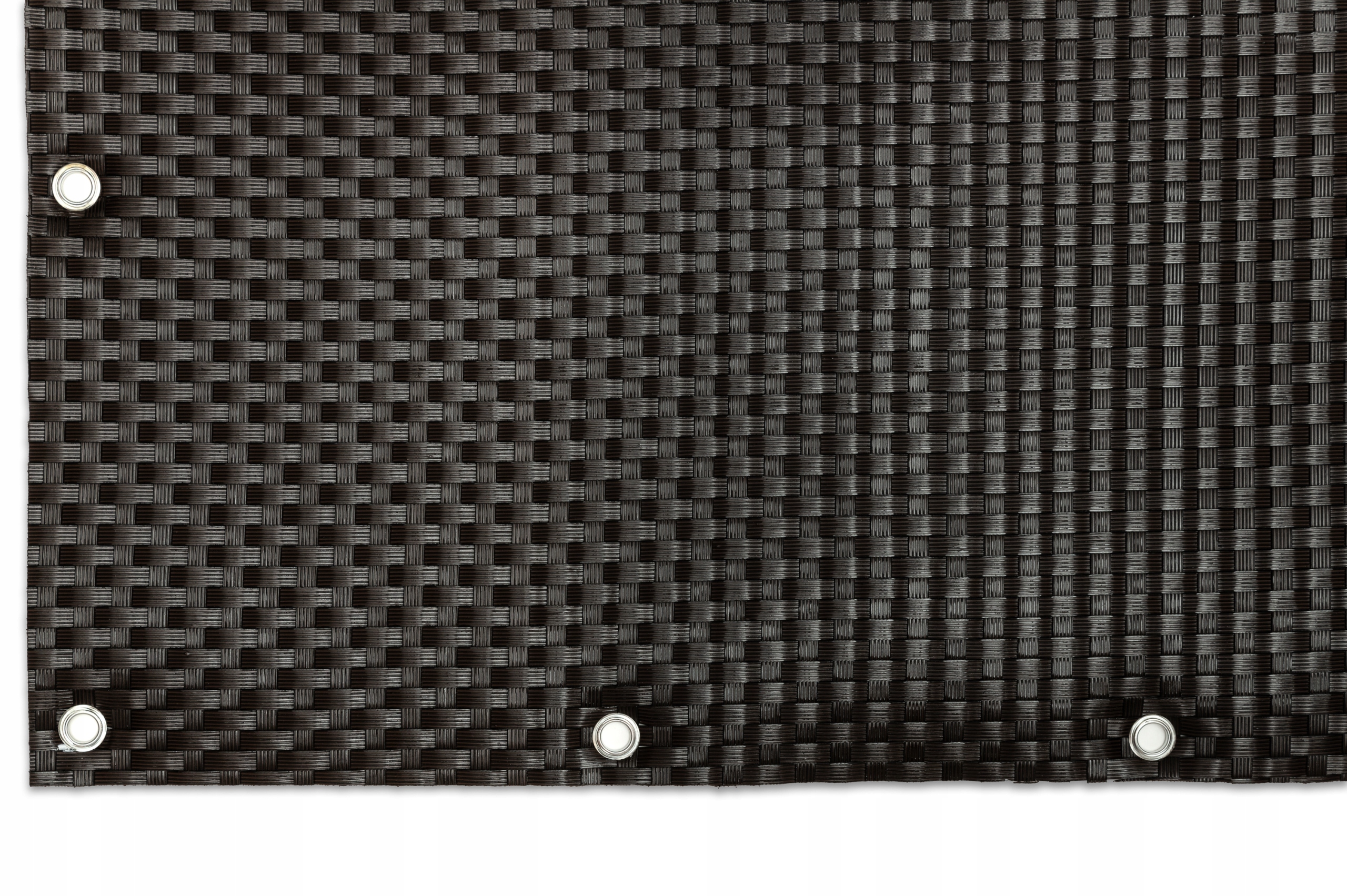 Balkonová podložka s očkem technorattan 0,9 x 3 m tmavě hnědá RD02