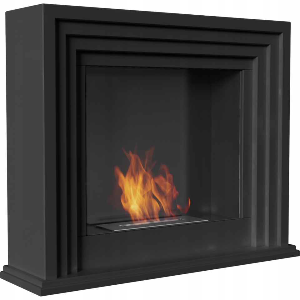 Biokominek bezdymny QUAERERE czarny TUV + Kamyki