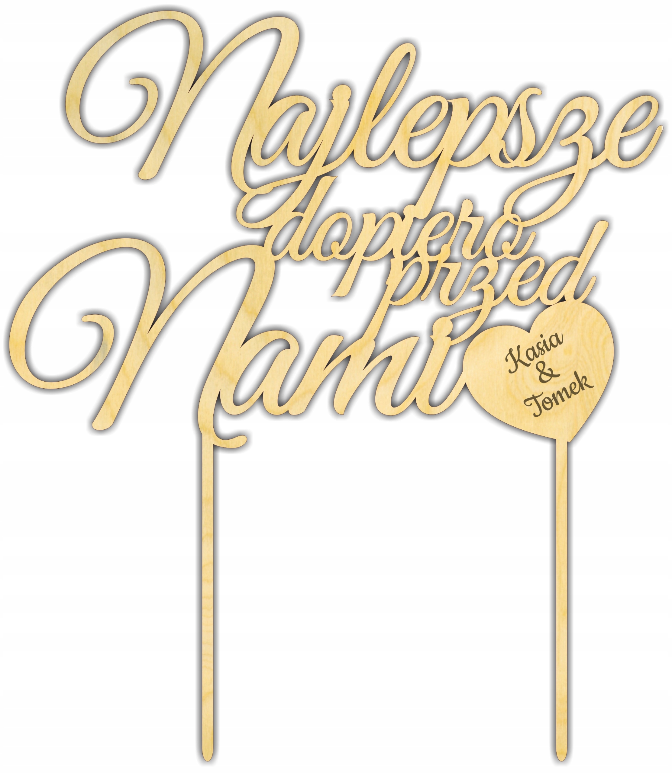 NAJLEPSZE PRZED NAMI TOPPER na tort wesele GRAWER