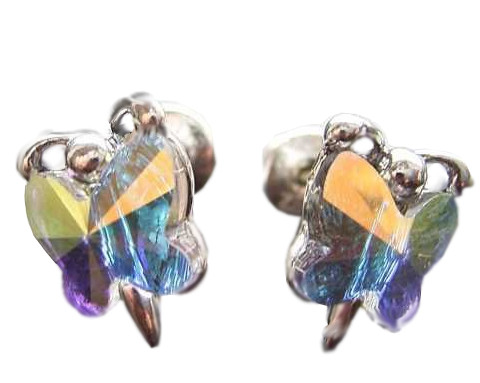 

Kolczyki Srebrne swarovski Motyl iluminacja aurora