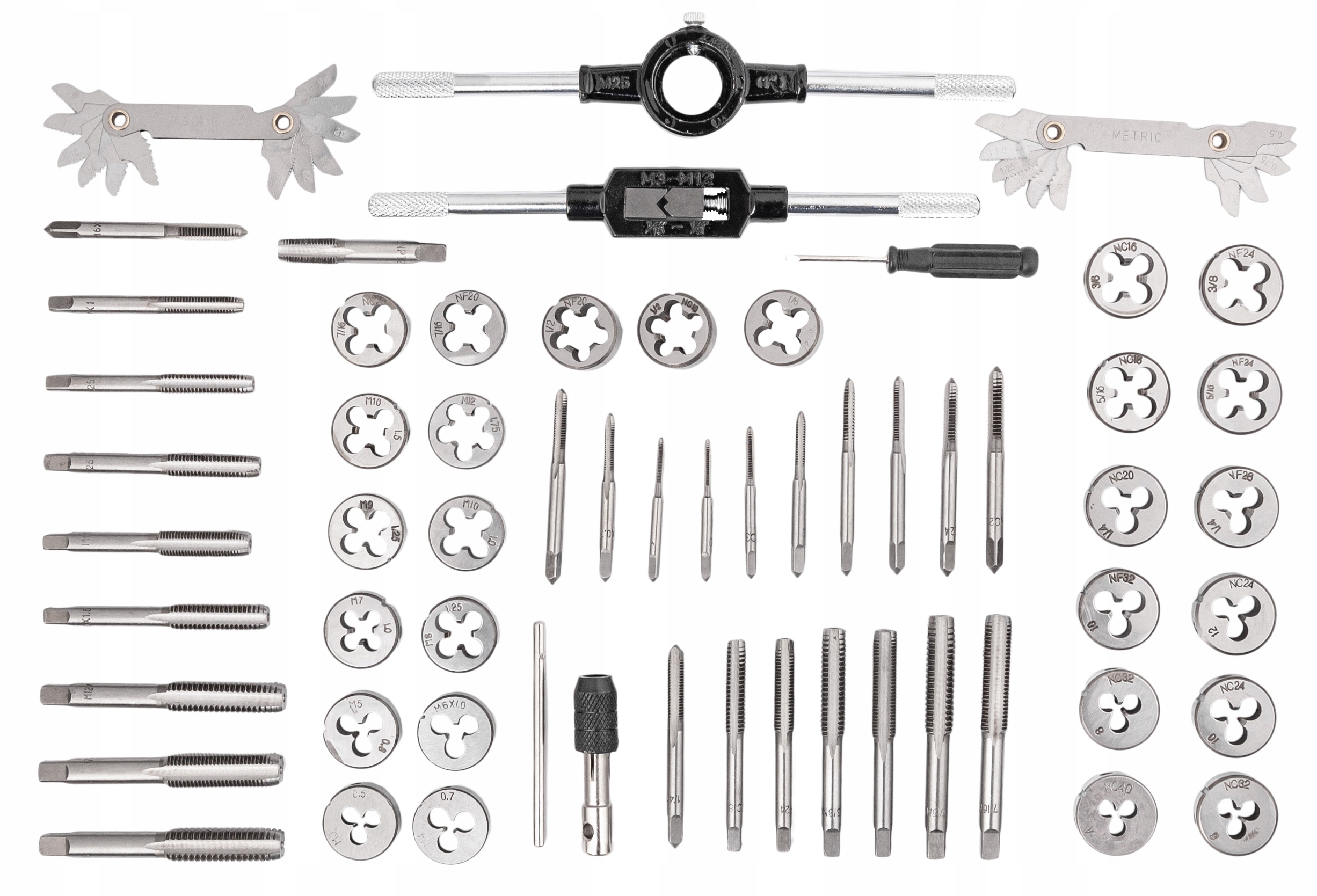 ZESTAW NARZYNKI GWINTOWNIKI KALIBROWNIKI 60el Mark FT