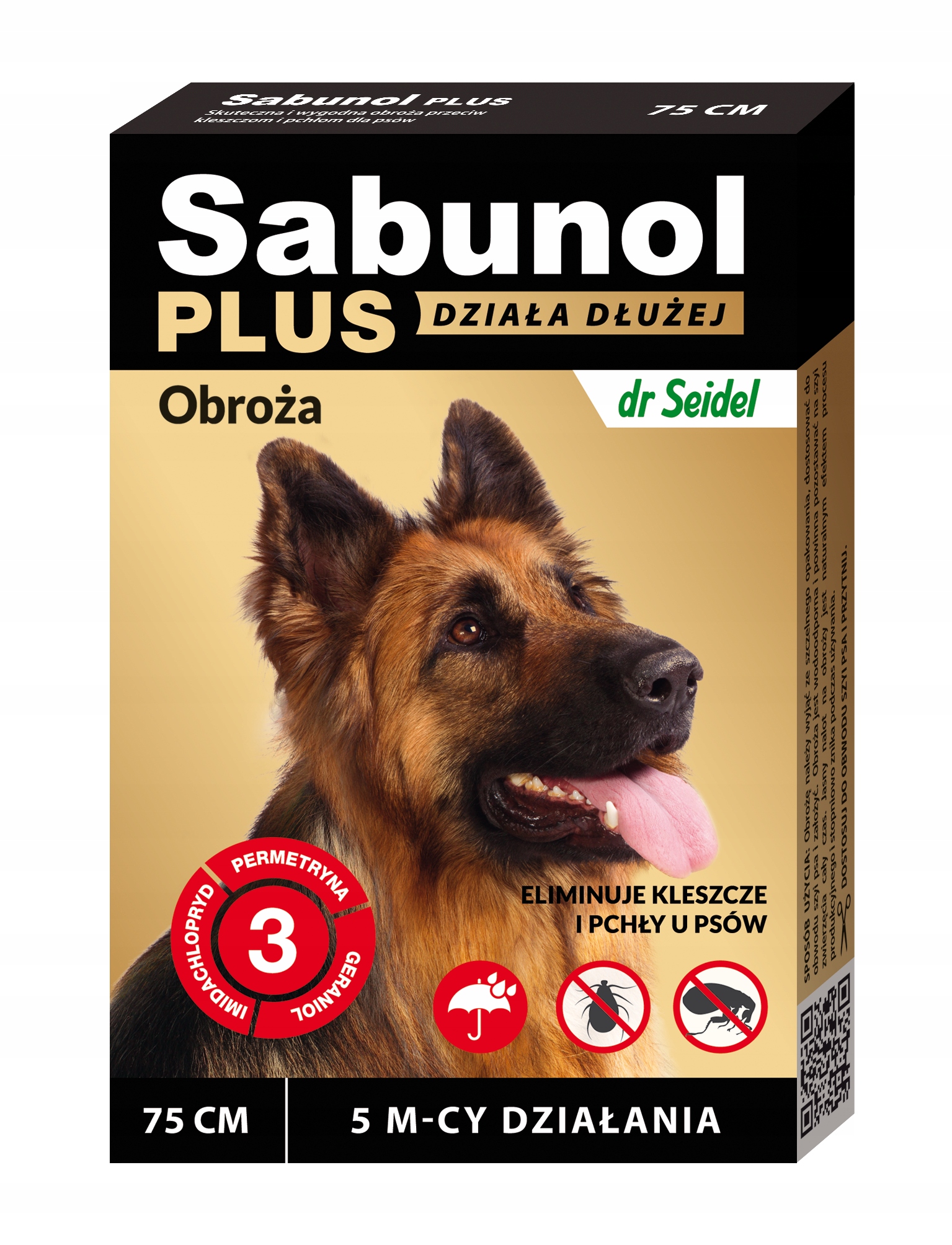 

Sabunol Plus obroża p kleszczom i pchłom psa 75cm