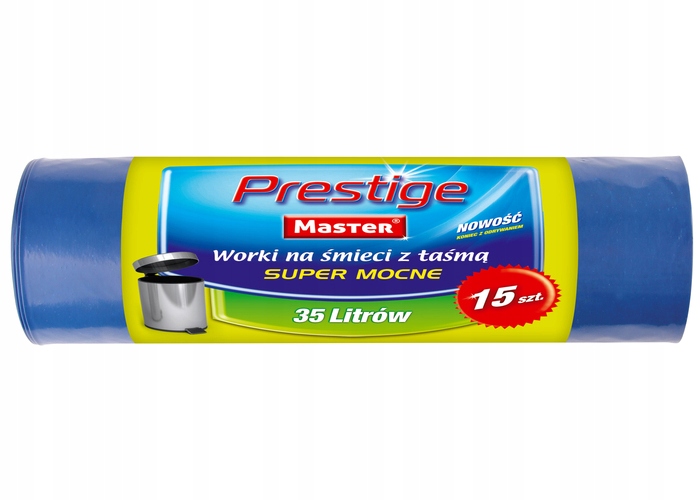 

Worki Na Śmieci Odpady Z Taśmą Mocne 35L 15 Sztuk