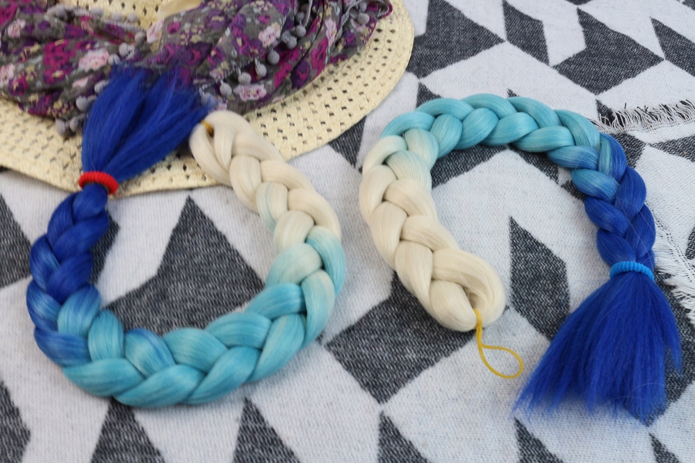 Włosy SYNTETYCZNE do warkoczyków KOLOROWE warkoczyki DOCZEPIANE WŁOSY ombre Metoda przedłużania inna