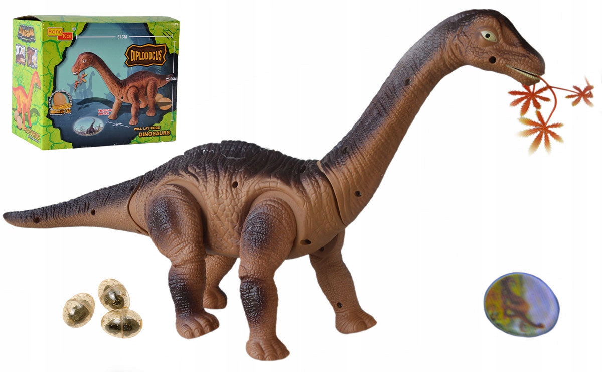 

Dinozaur Chodzi Ryczy Świeci Znosi Jajka Diplodok