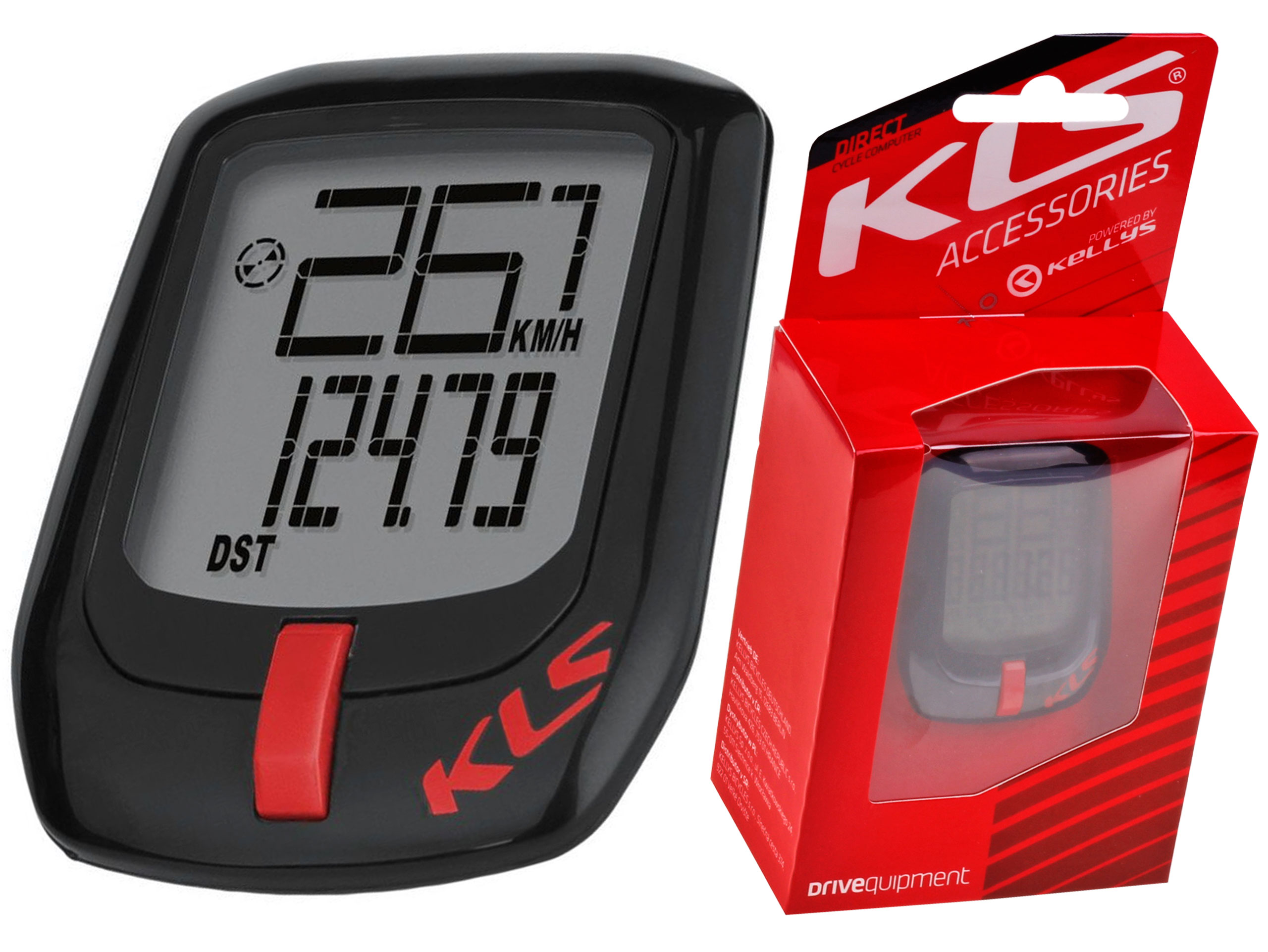 

Licznik Rowerowy Kellys Direct / Black-red