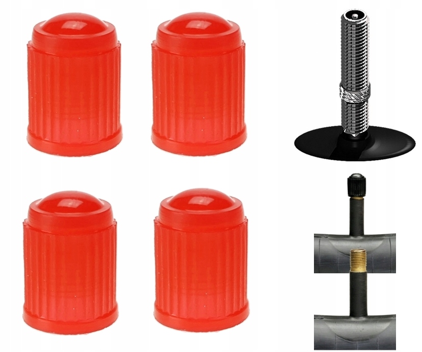 

Kapturki zaworka Av 4x nakrętki dętki wentyl dętka