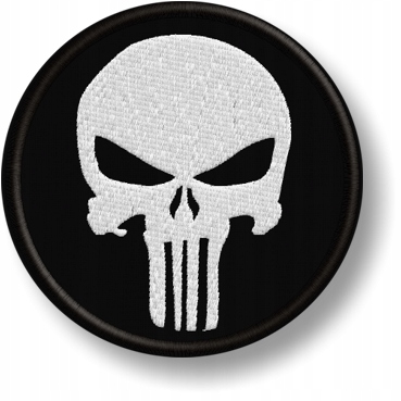 Punisher Naszywka Termo Haft Naprasowanka 60mm