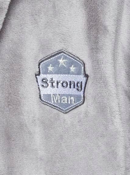 CIEPŁY MIŁY DŁUGI SZLAFROK MĘSKI Z KAPTUREM XXL Kaptur z kapturem