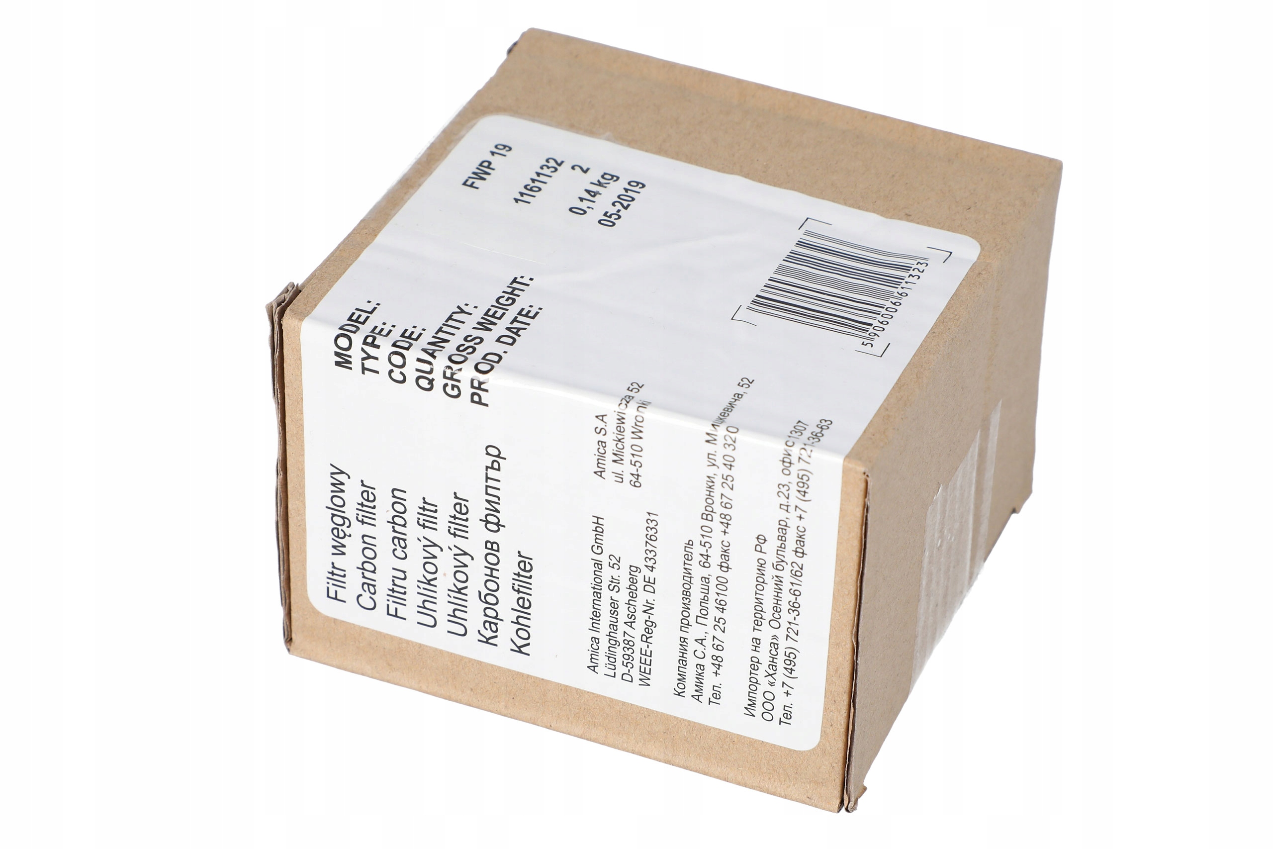 Filtr węglowy okapu teleskopowego Amica OTP6233W Model FWP19