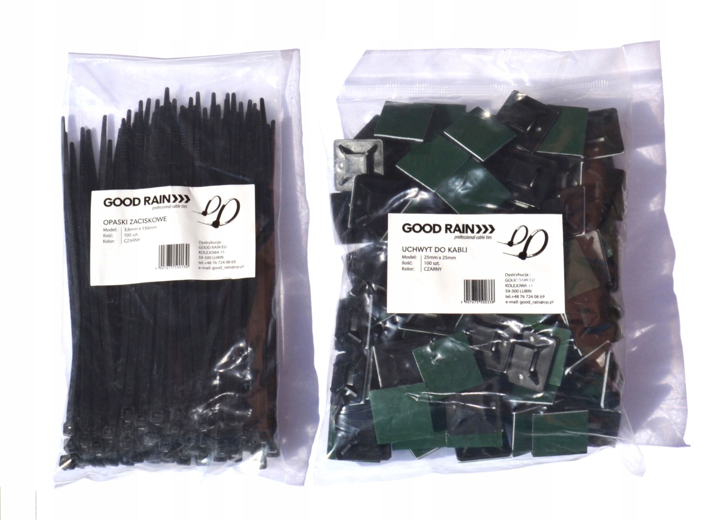 100x UCHWYT SAMOPRZYLEPNY DO KABLI OPASKI 20X20