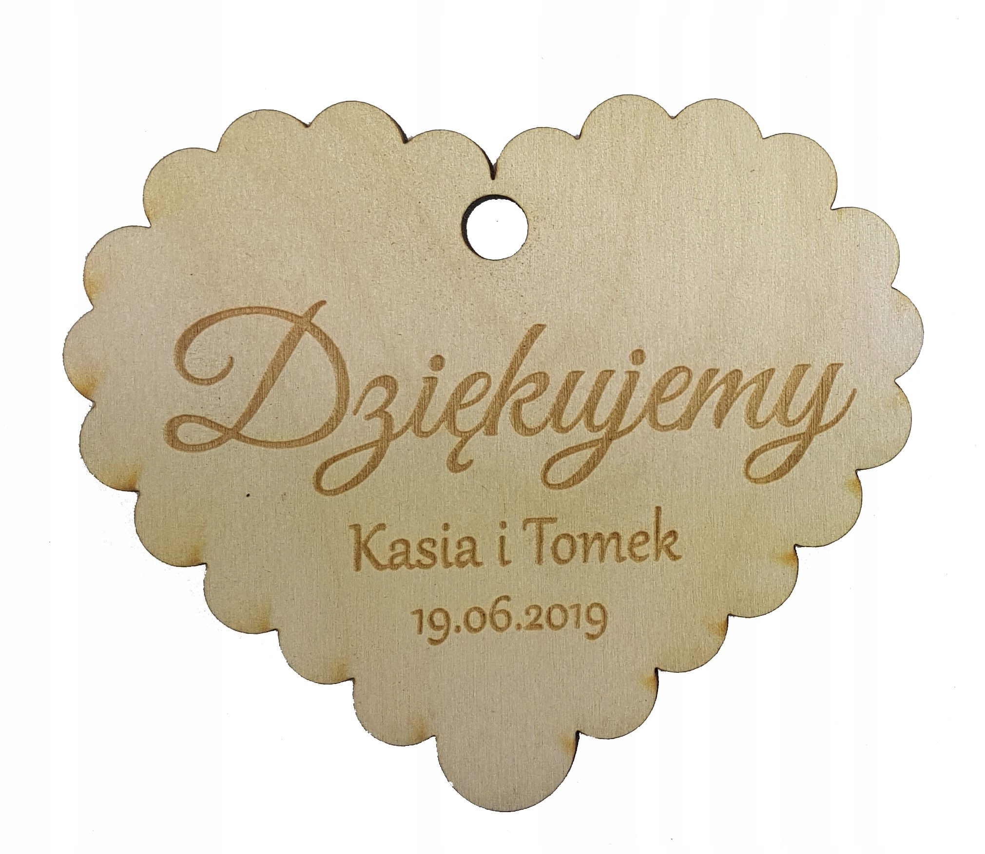 

Drewniane podziękowania dla gości wesele grawer