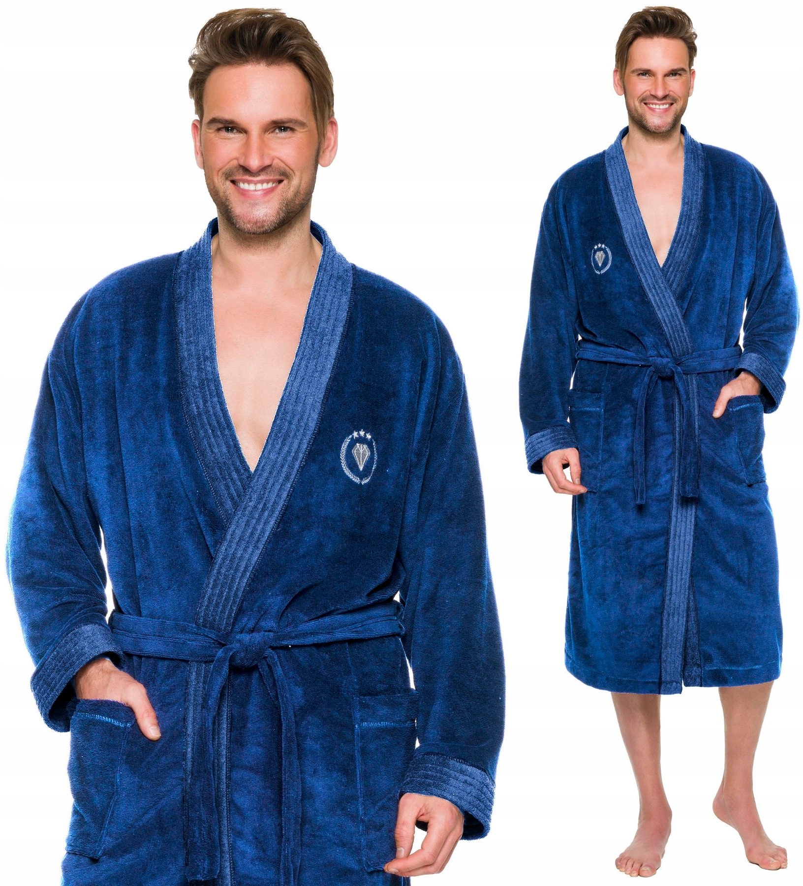 

Bambusowy Szlafrok Męski - Szalowy Kimono - XL