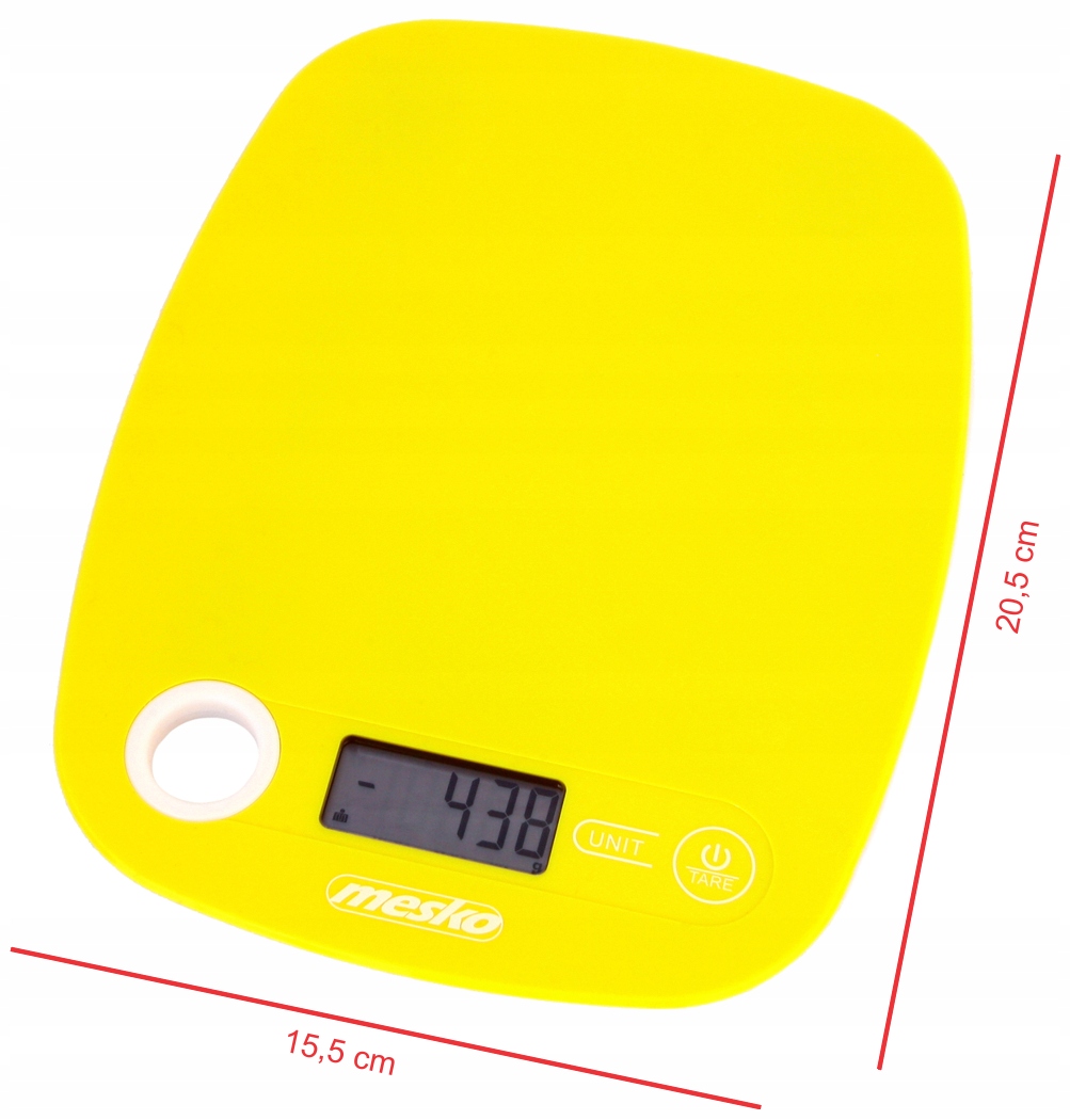 Waga kuchenna MS3159 żółta 5kg/1g z tarowaniem i LCD