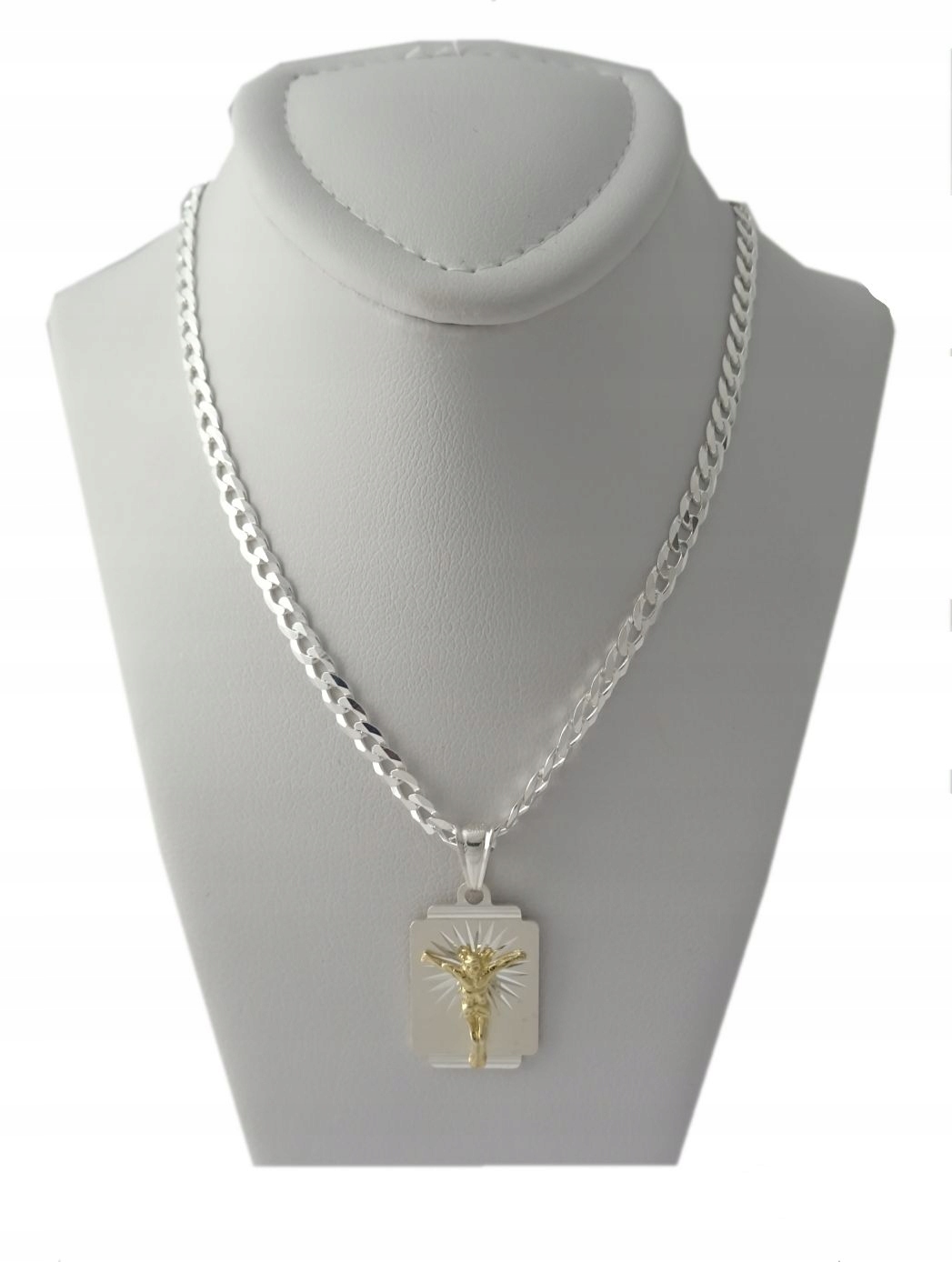 ŁAŃCUSZEK SREBRNY 925 MĘSKI 50 CM MEDALIK + GRAWER Marka Inna marka