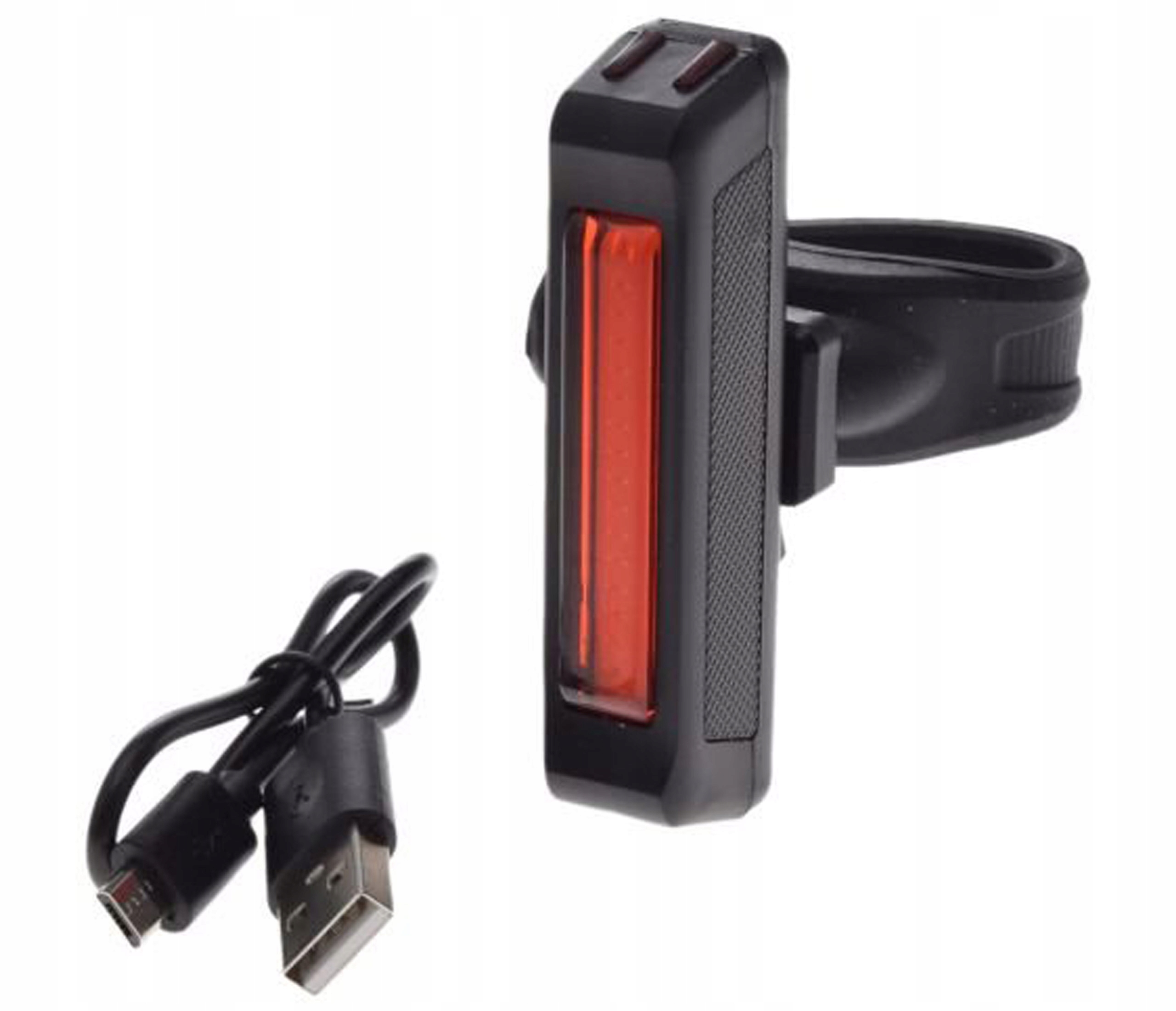 

Lampa Rowerowa Tył Cob Led Usb 65lum Aku 500mAh