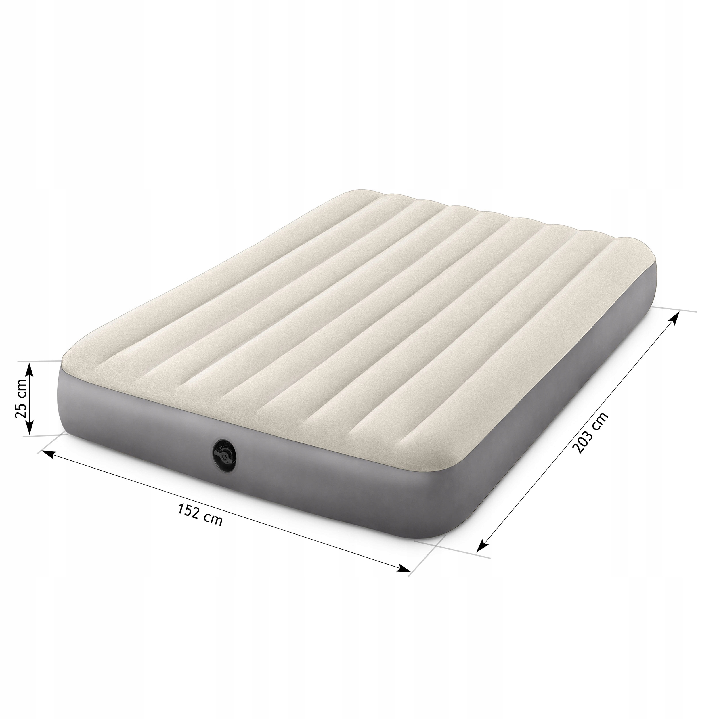 MATERAC DMUCHANY ŁÓŻKO 2os INTEX DELUXE + POMPKA Szerokość produktu 152 cm
