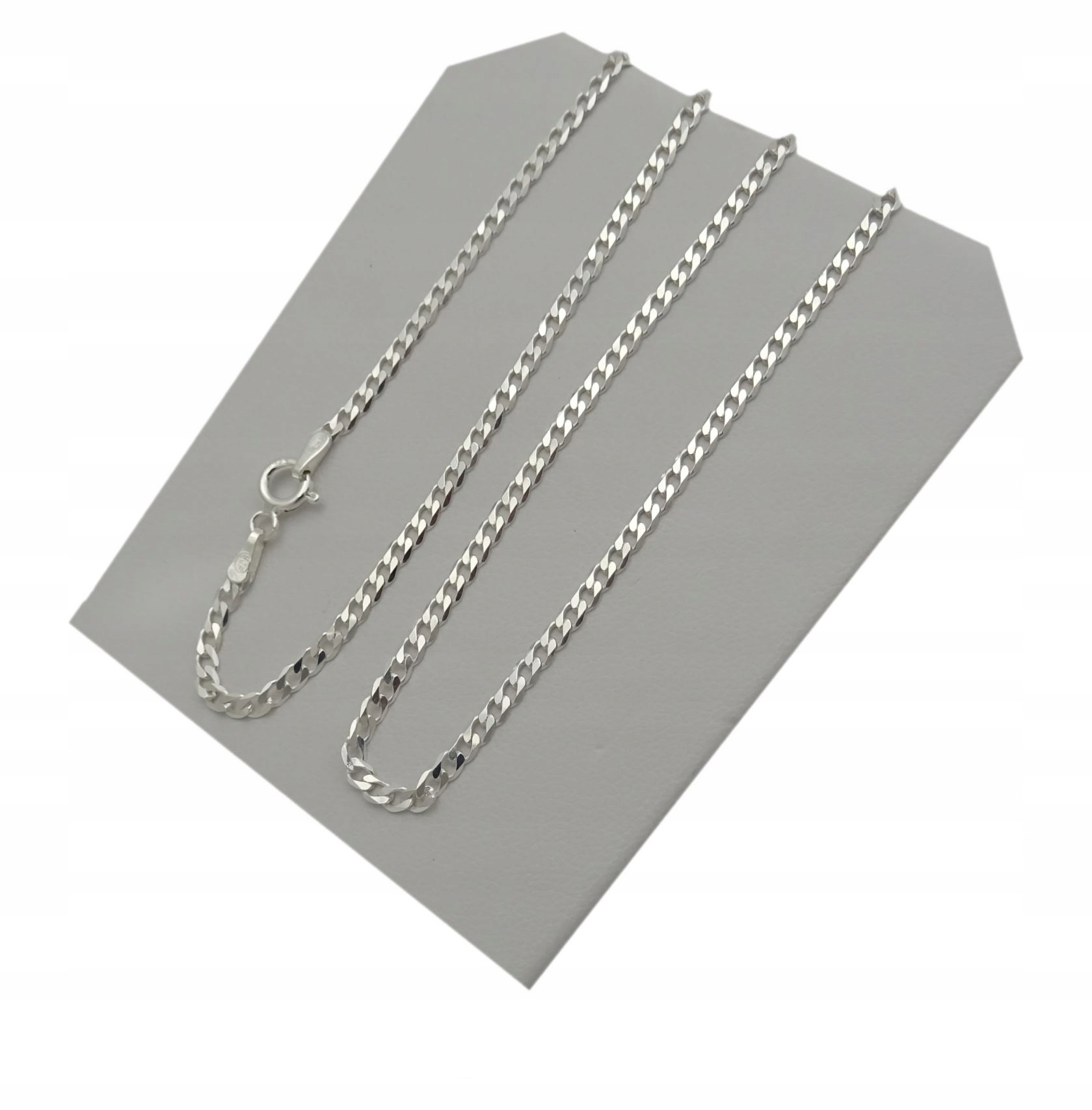 ŁAŃCUSZEK SREBRNY PANCERKA 55 CM ELEGANCKI LŚNIĄCY Płeć mężczyzna