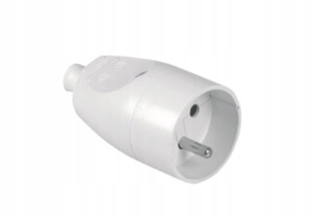 Gniazdko przedłużacza pojedyncze GN-171białe 08019