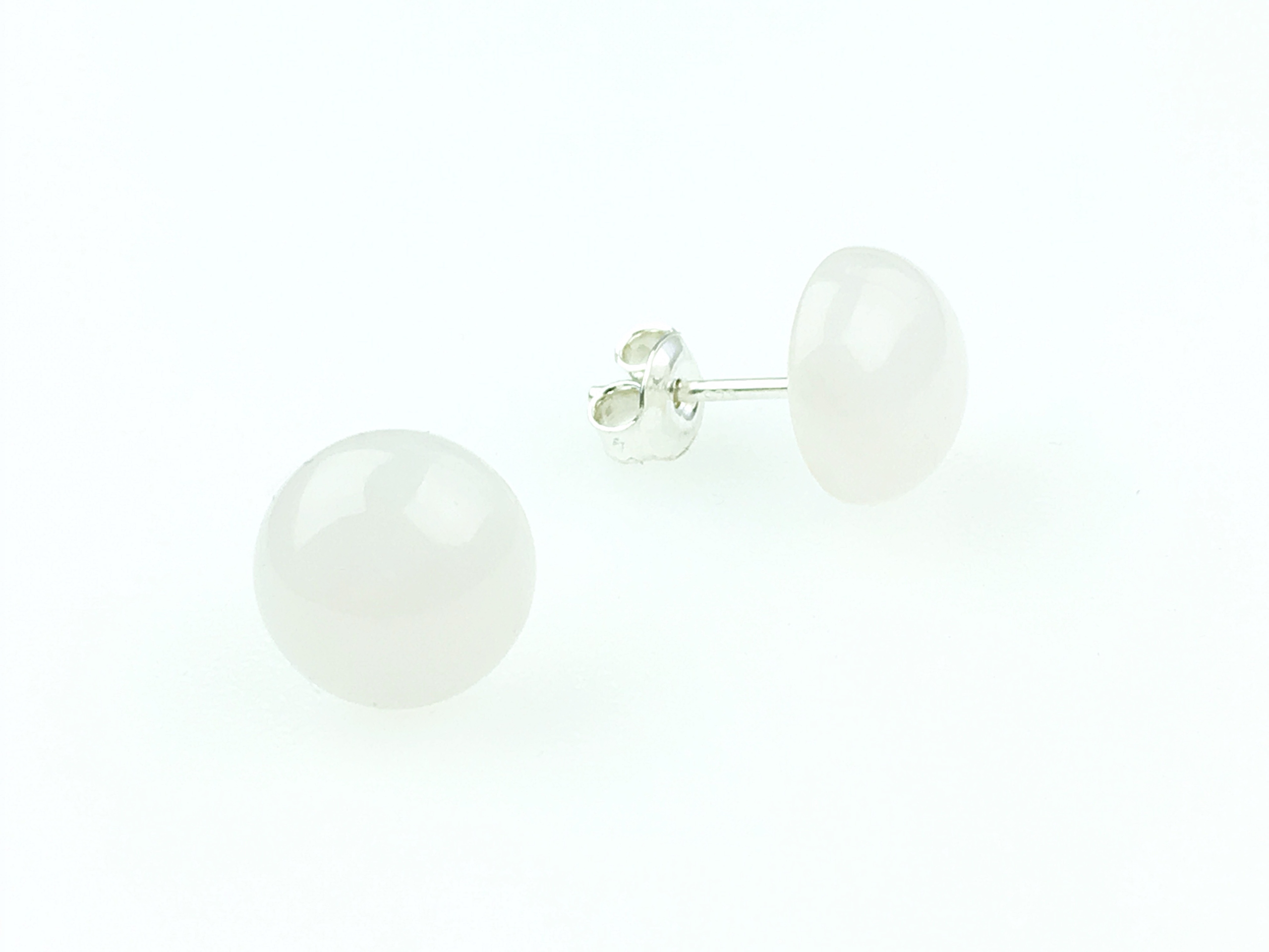 

kolczyki różowe kwarc różowy srebrne pr 925 10mm