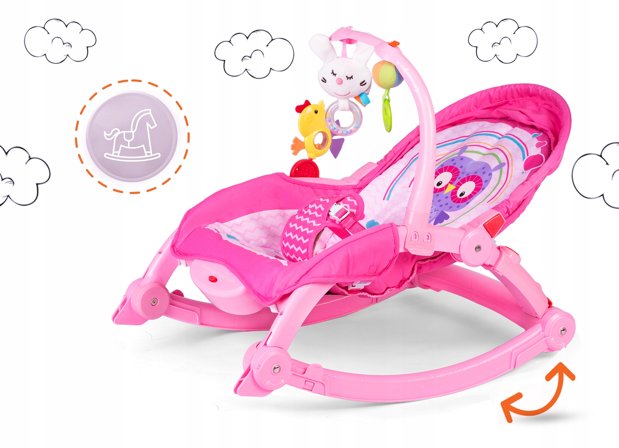 LEŻACZEK BUJACZEK 3W1 RICOKIDS 0+ WIBRACJE ZABAWKI Rodzaj Leżaczek