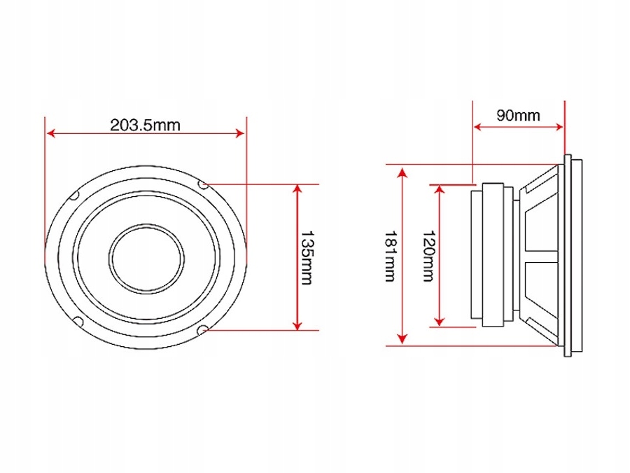 GŁOŚNIK NISKOTONOWY BLOW A-200 8 Ohm 300W 8 CALI Marka Blow
