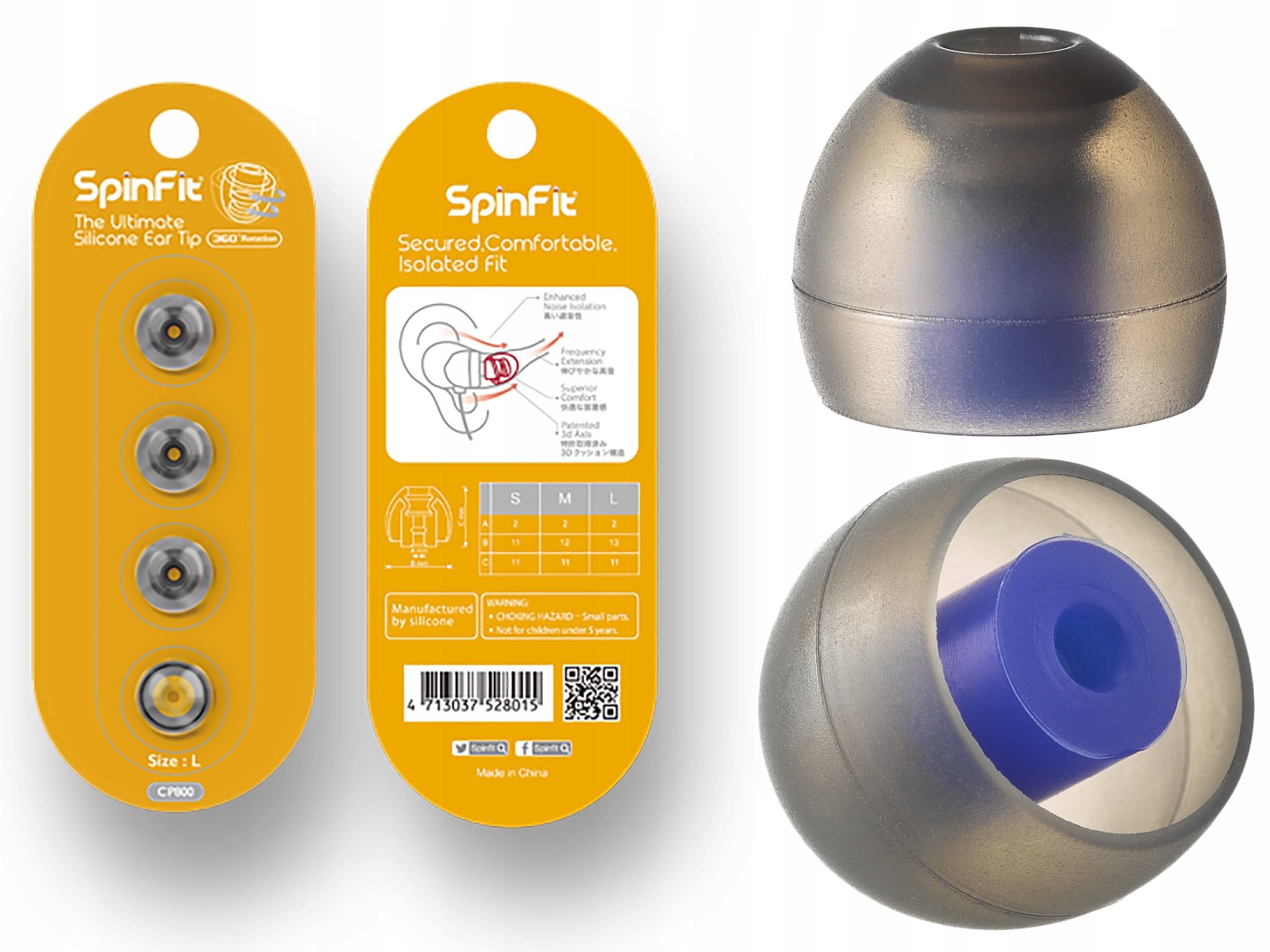 

SpinFit CP800-L Profesjonalne Nakładki - 2 Pary !