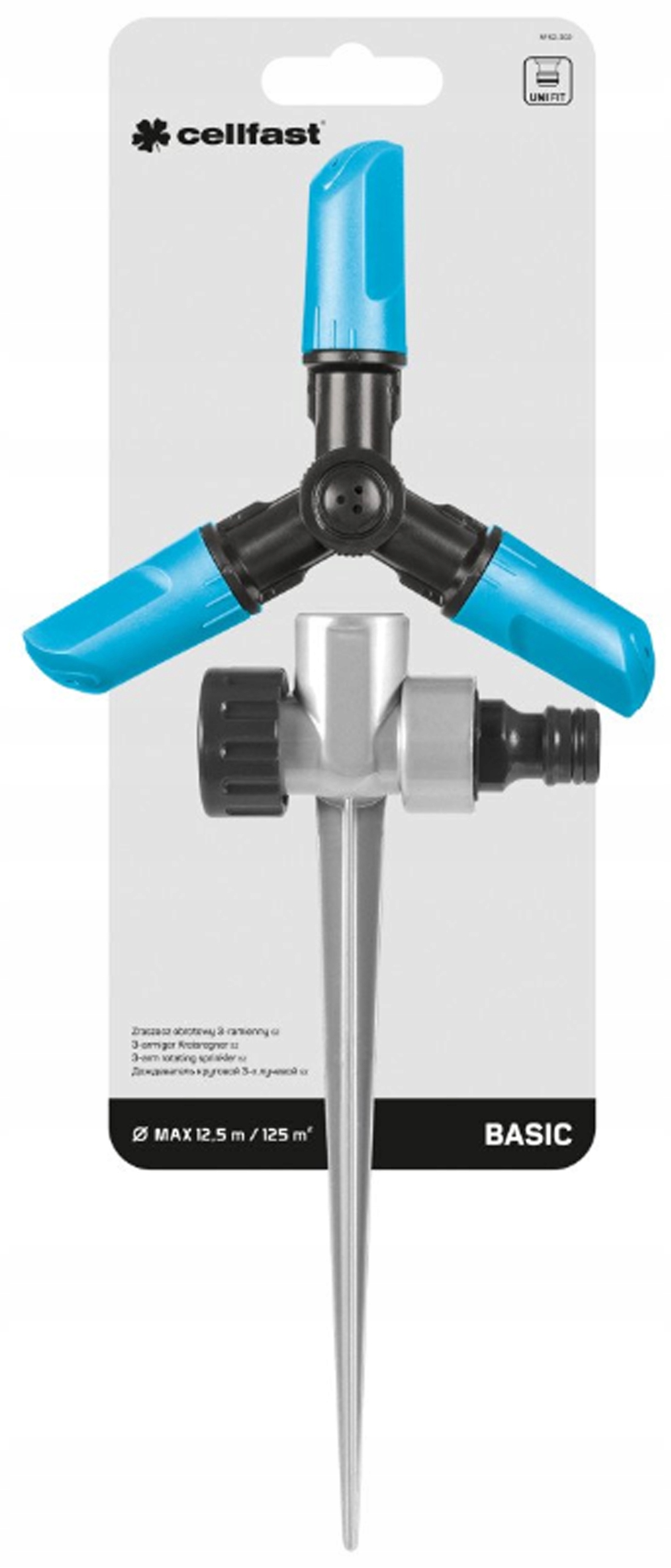 Zraszacz obrotowy 3-ramienny Cellfast Basic 52-302 Kod producenta 52-302