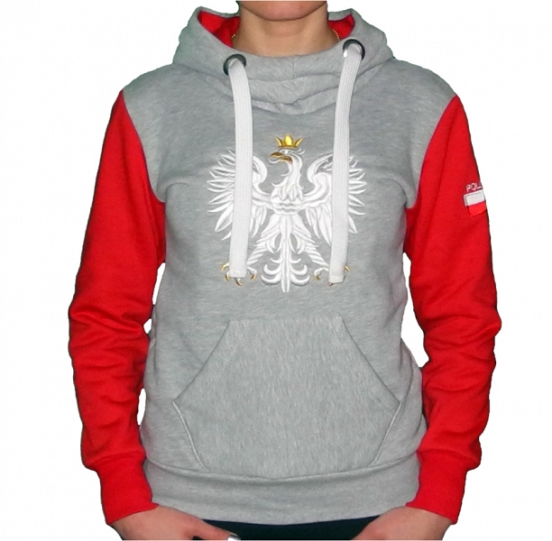 

Bluza Kangur Damska Kibica Polski Z Kapturem r. M